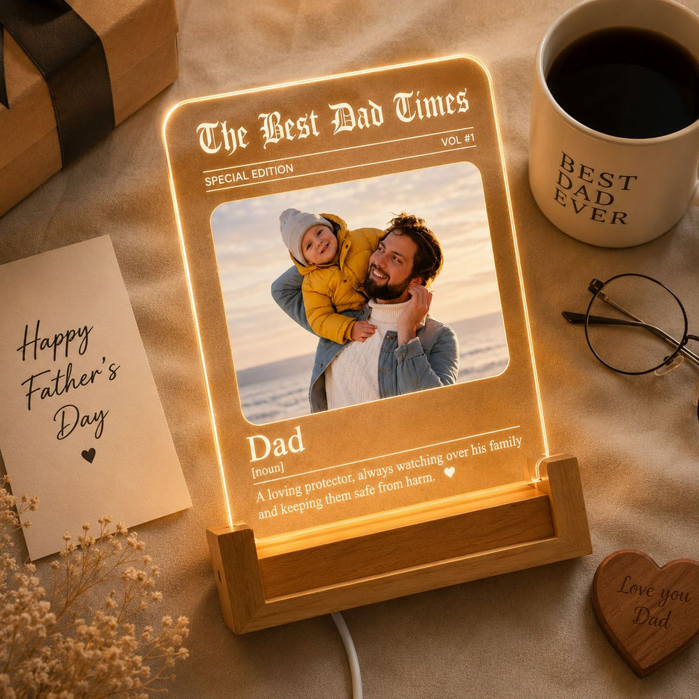 Father's Day Gifts, Dad Grandpa Definition - Personalized Night Light