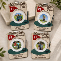 Drive Safe, Daddy Papa, You Are A Hole-In-One! - Father's Day Gift For Golf Dad - Personalized Car Visor Clip | Meaningful Golf Lover Gift