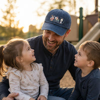 Father's Day Gift Custom Dad Portrait For Father, New Dad - Faceless Art - Personalized Cap | Meaningful Keepsake For First Father’s Day
