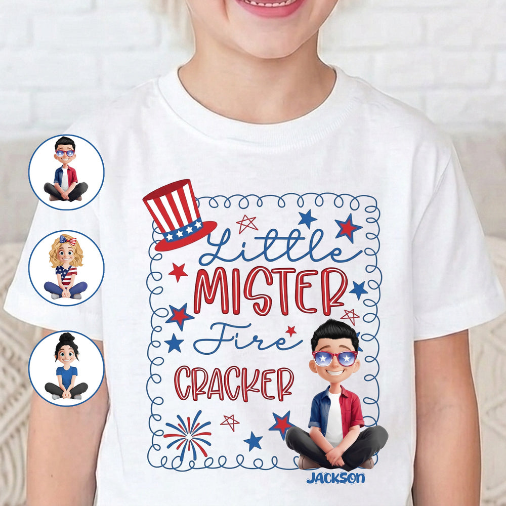 4th Of July Kids Toddler Firecracker - Personalized Shirt