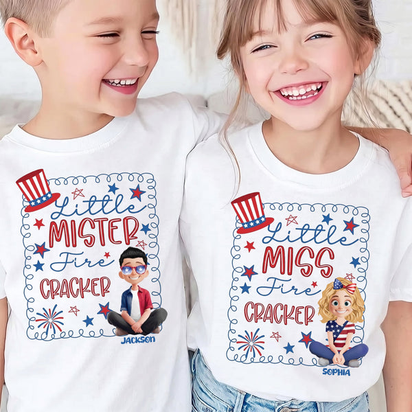4th Of July Kids Toddler Firecracker - Personalized Shirt