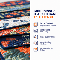 Handmade Patriotic 3D Quilted Table Runner LD08