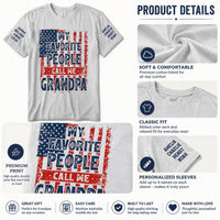 My Favorite People Call Me Grandpa Vintage Style 2 - Personalized Shirt