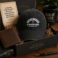Father's Day Gifts, Fatherhood Is Kingdom Work - Personalized Cap | Inspirational Christian Dad Gift