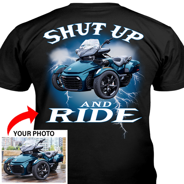 Motorcycle Lovers Custom Photo T-shirt Print - PSLV2DTS000003