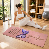 Your Mind Butterfly Birth Month Flower - Personalized Yoga Mat