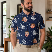 Best Dad Ever Custom Cute Kid Face Father's Day - Personalized Polo Shirt | Funny Dad Gift