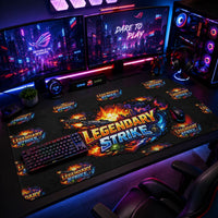 Custom Any Logo, For Him, Her, Gaming Lovers - Personalized Desk Mat | Cool Gamer Setup Gift For Men & Women
