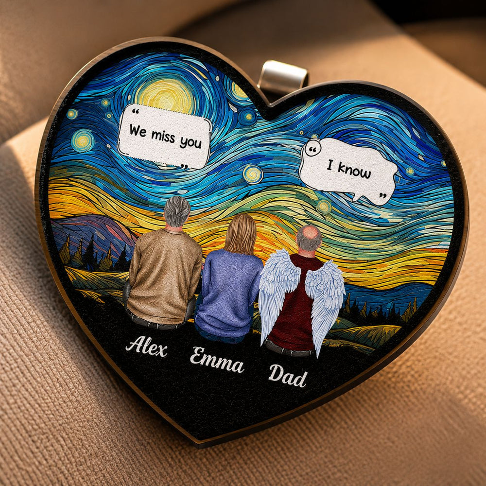 We Miss You I'm Always With You - Personalized Wooden Car Visor Clip