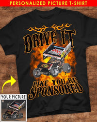Funny Dirt Track Racing T-Shirt Personalized – Unique Gift for Sprint Car, Late Model & Street Stock Car Racers - PSMN2DTS000034