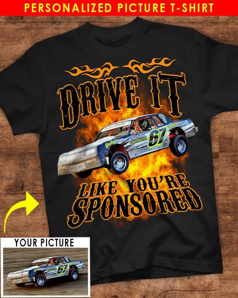 Funny Dirt Track Racing T-Shirt Personalized – Unique Gift for Sprint Car, Late Model & Street Stock Car Racers - PSMN2DTS000034