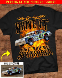 Funny Dirt Track Racing T-Shirt Personalized – Unique Gift for Sprint Car, Late Model & Street Stock Car Racers - PSMN2DTS000034