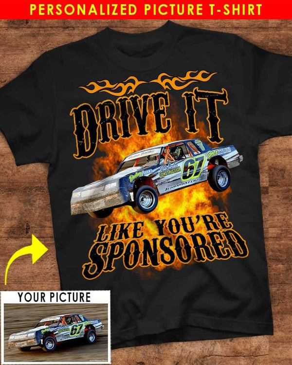 Funny Dirt Track Racing T-Shirt Personalized – Unique Gift for Sprint Car, Late Model & Street Stock Car Racers - PSMN2DTS000034