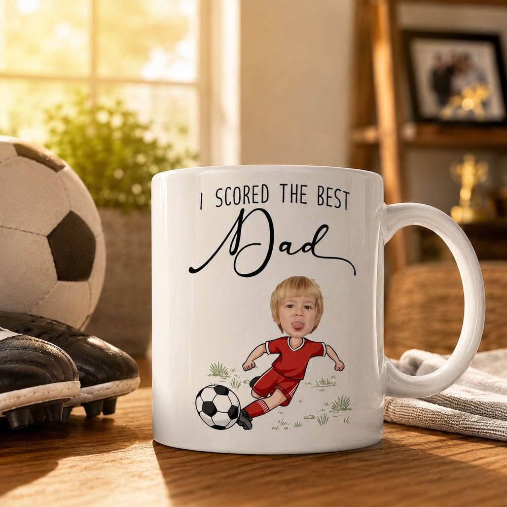 We Scored The Best Dad - Personalized Mug | Sports Dad Gift