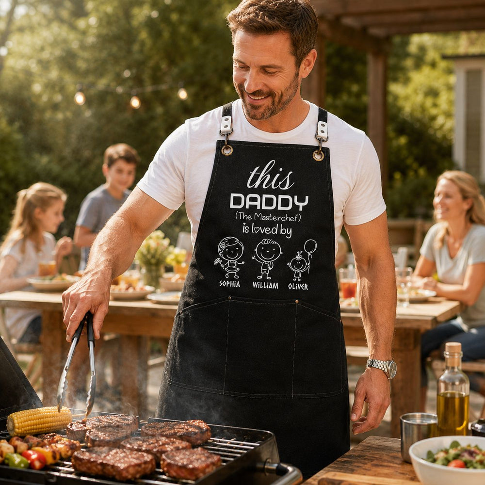 This Daddy Is Loved By Kids Funny Gift - Personalized Apron