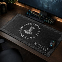Name In Viking Runes Norse Mythology - Personalized Desk Mat