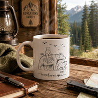 Papa Bear Sketch Art Father’s Day Gift For Dad, Husband, Grandpa - Personalized Mug | Cozy Gift