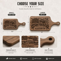 Grill Master King Of BBQ Custom Name - Personalized Cutting Board