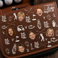 Best Dad By Par - Best Papa By Par - Custom Funny Kids' Or Pets' Faces | Funny Golf Gift