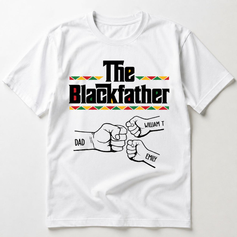 The Black Father Fist Bump Father's Day Gift For Dad, Husband - Personalized Shirt