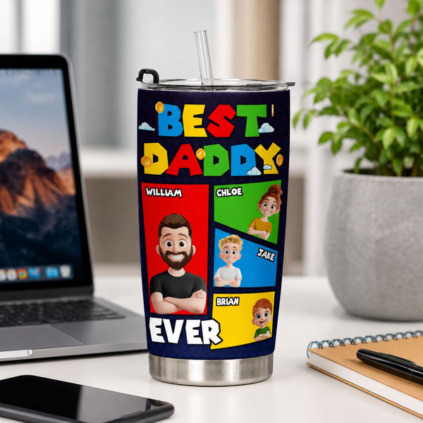 Best Dad Ever Arcade Theme - Personalized Tumbler