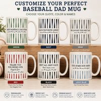 Baseball Dad Custom Name - Personalized Mug