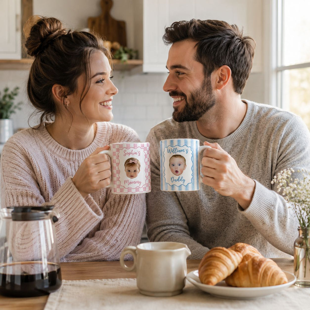 Baby Face Mug Father's Day Gift For New Dad, Husband - Personalized Mug | Funny First Father’s Day Gift For Daddy