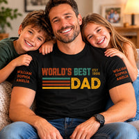 World's Best Dad Up To 10 Names - Personalized Shirt