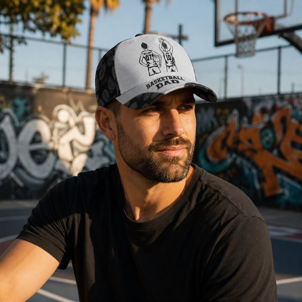 Father's Day Gifts, Basketball Dad, Grandpa - Personalized Cap | Perfect Sports Fan Gift For Dad & Grandpa