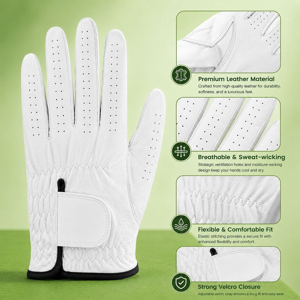 Custom Name And Birth Flower For Golf Lover - Personalized Golf Glove | Unique Floral Golfer Gift