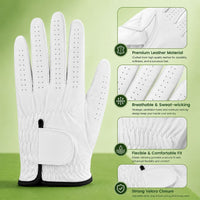Custom Name And Birth Flower For Golf Lover - Personalized Golf Glove | Unique Floral Golfer Gift