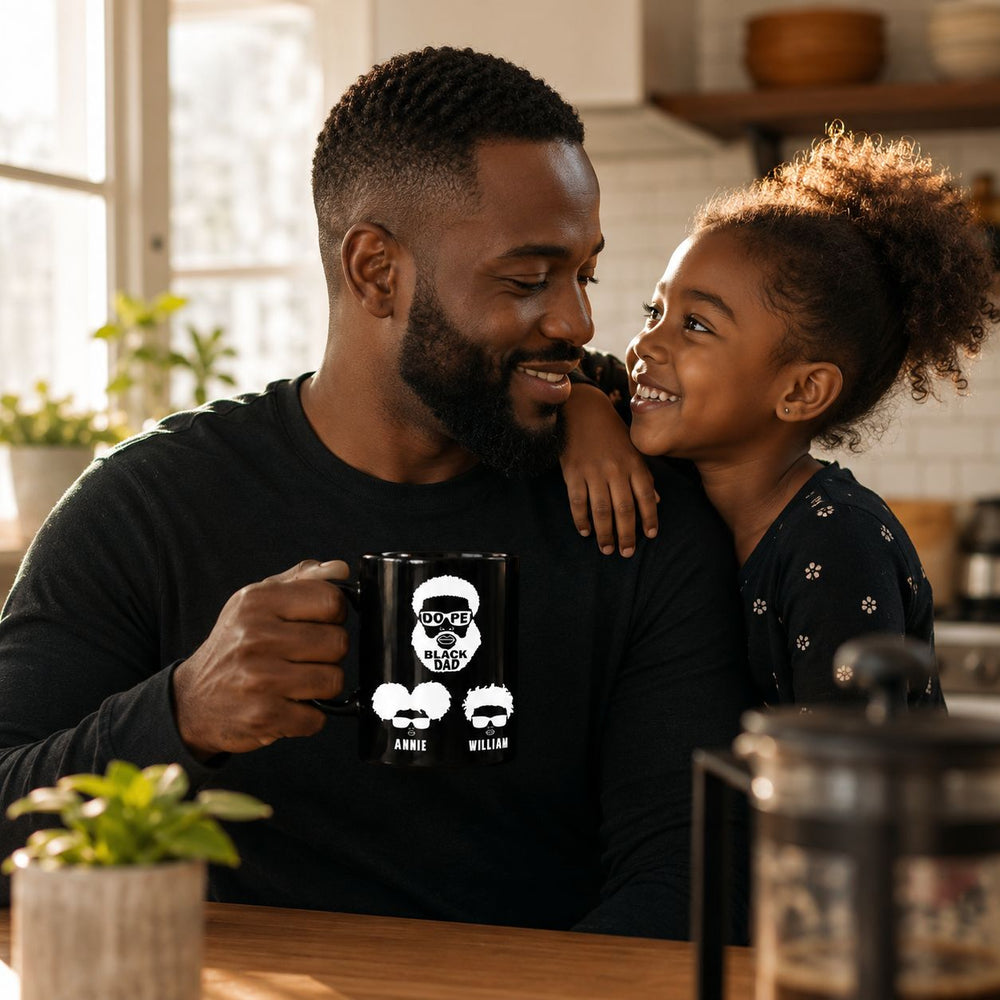 Dope Black Dad Dope Black Father - Personalized Mug