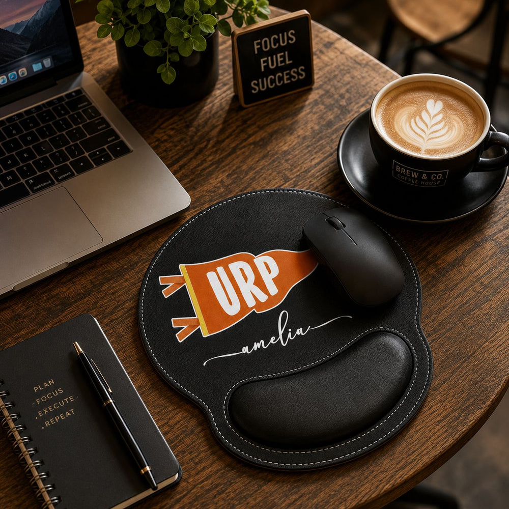 Custom School Pennant Flag - Personalized Mouse Pad | Unique Graduation Desk Gift