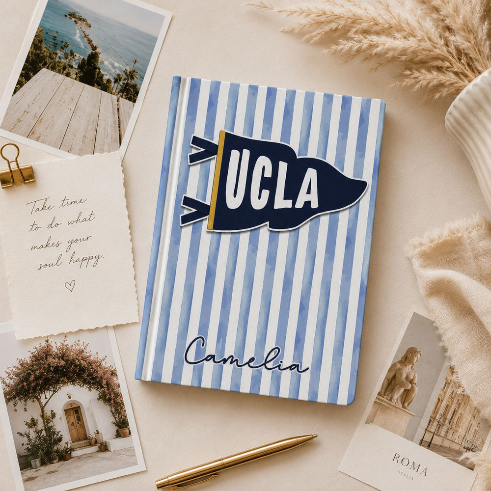 School Pennant Flag - Personalized Journal | Custom School Spirit Gift