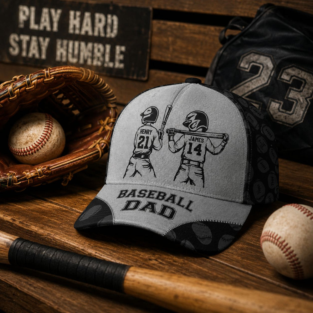 Father's Day Gifts, Softball, Baseball Dad, Grandpa - Personalized Cap | Perfect Sports Lover Gift For Dad & Grandpa