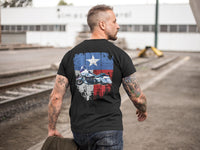 Personalized Motorcycle T-Shirt – Custom Bike Shirt with Texas Flag – Cool Gift for Bikers & Motorcycle Lovers - PSMN2DTS000009