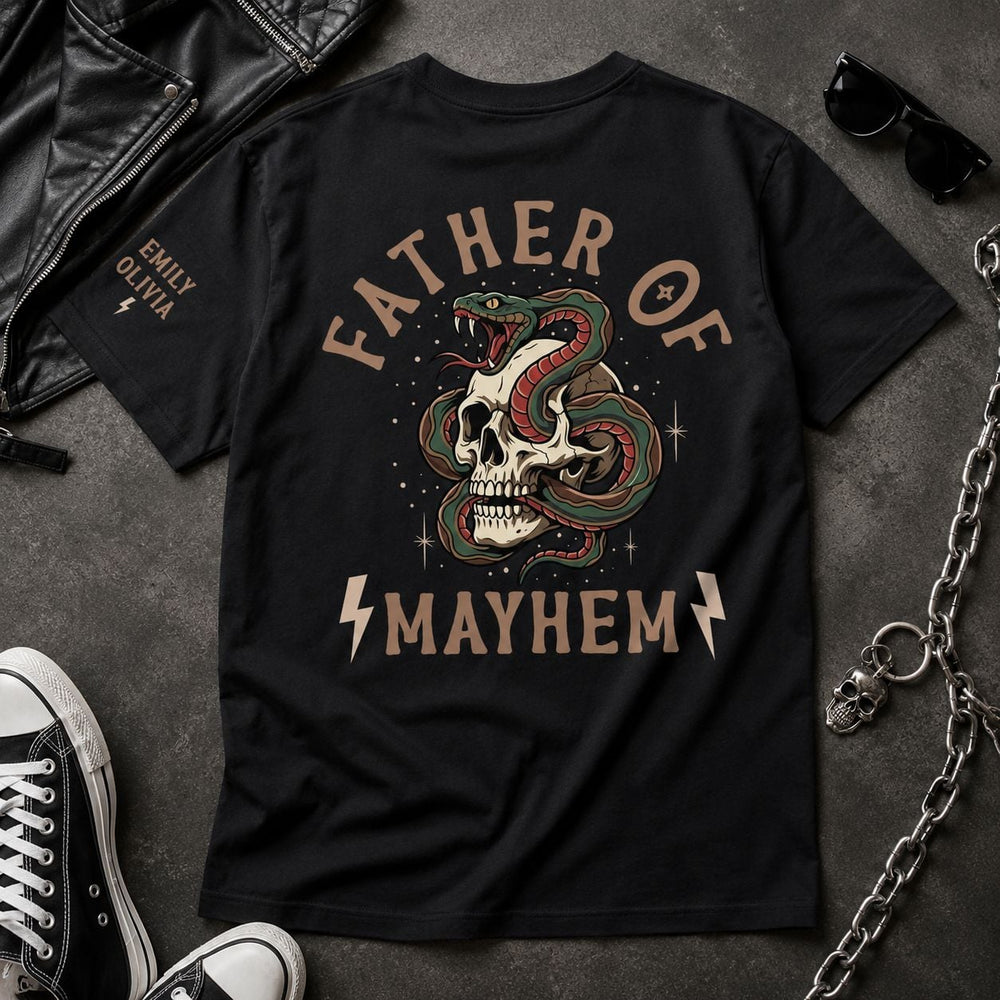 Father's Day Gift, Father Of Mayhem - Personalized Shirt | Funny Dad Gift