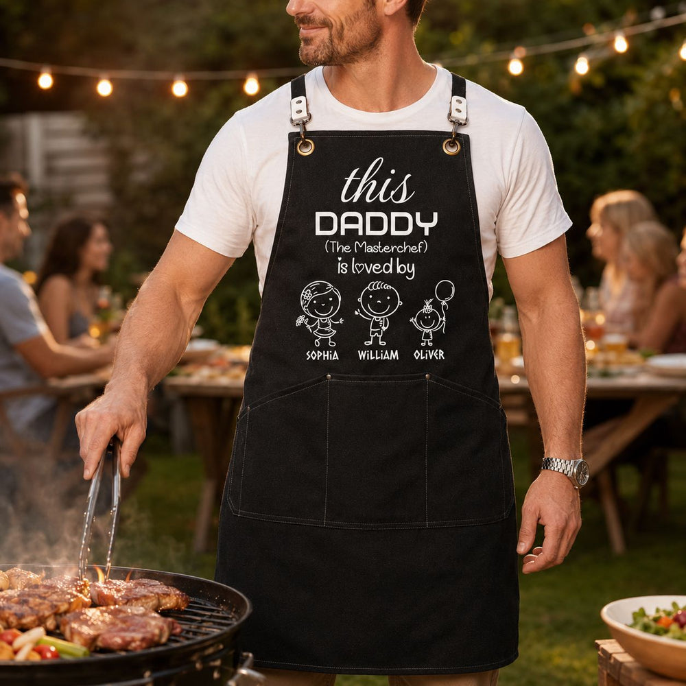 This Daddy Is Loved By Kids Funny Gift - Personalized Apron