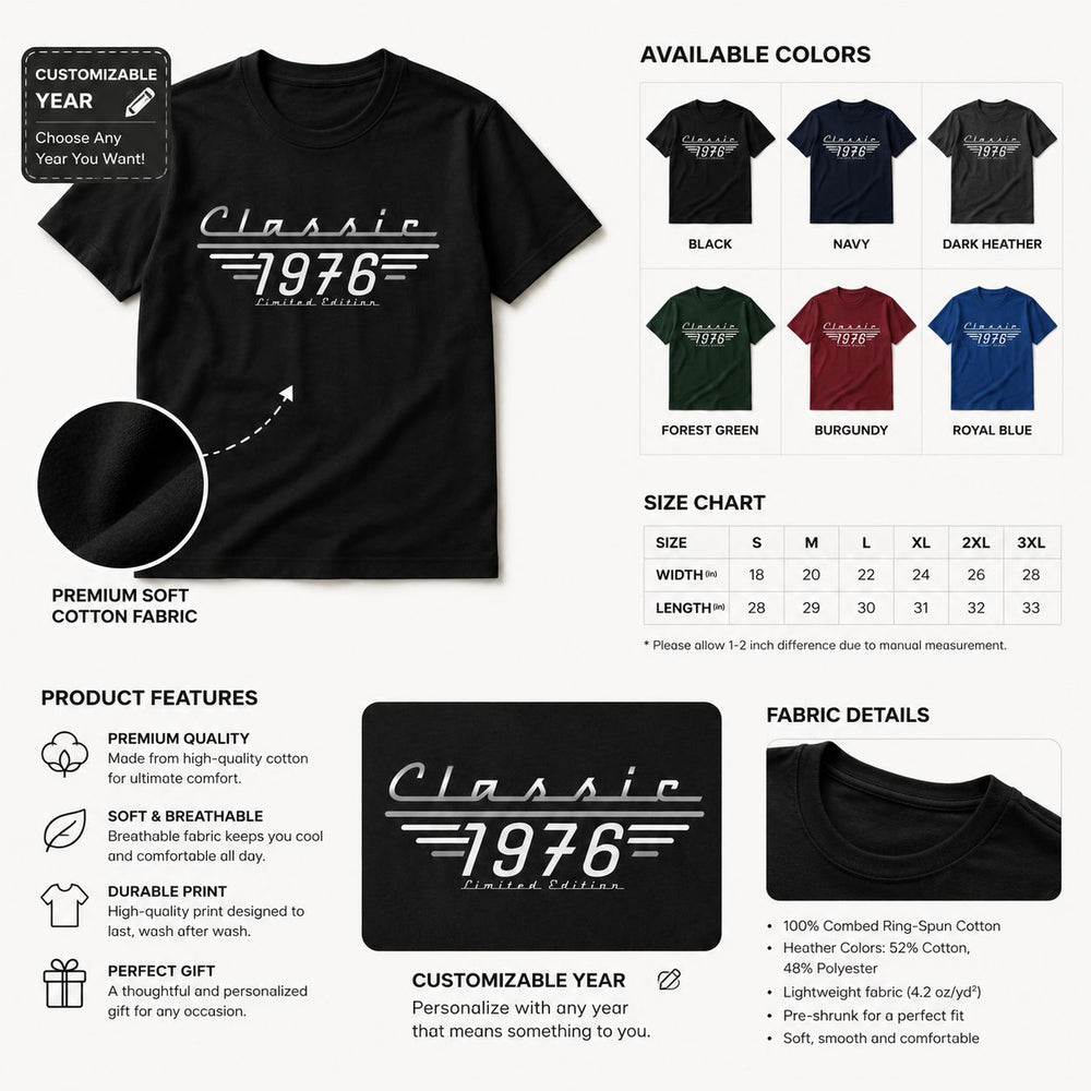 Classic Limited Edition Vintage Dad - Personalized Shirt