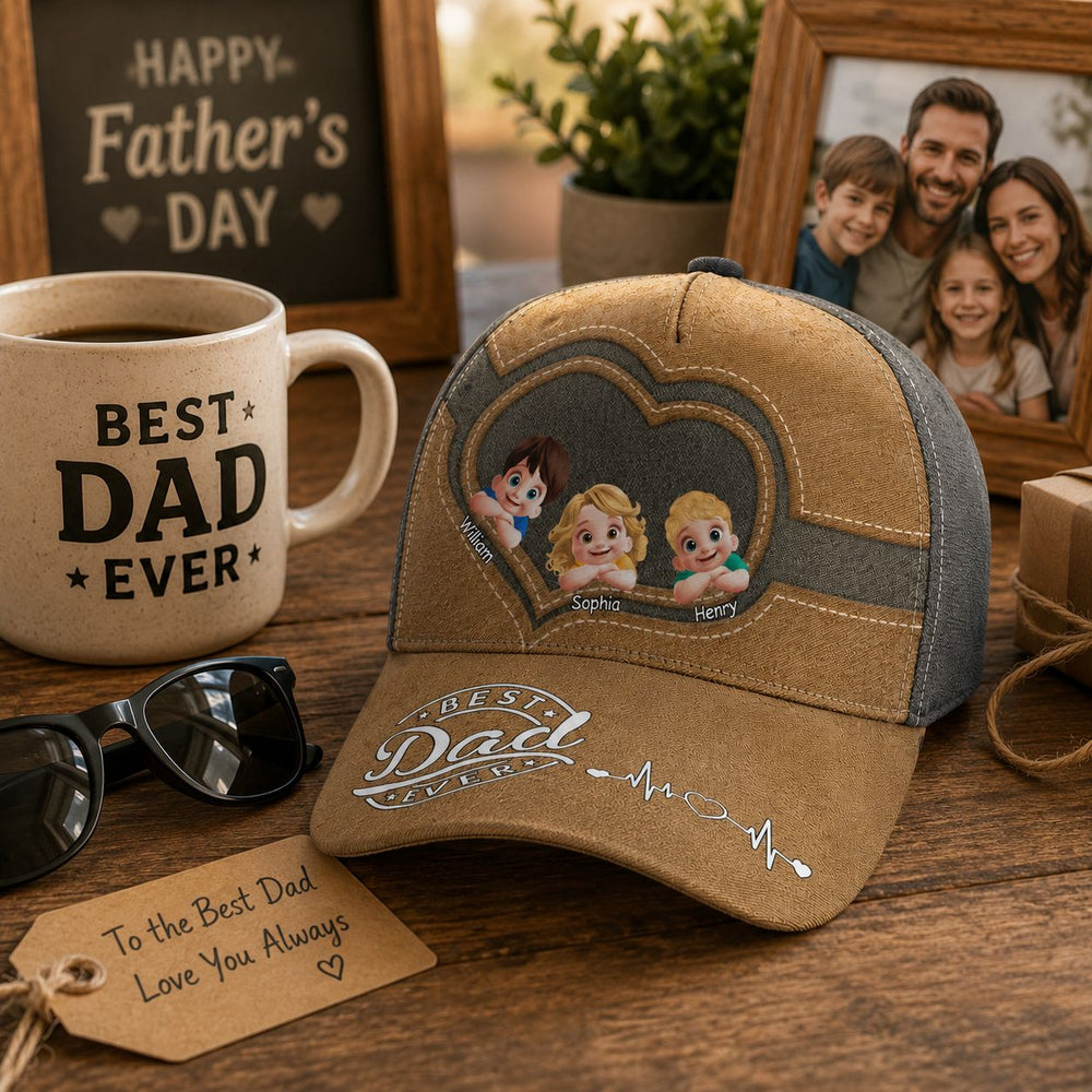 Best Dad Ever Tilting Head 3D - Personalized Cap