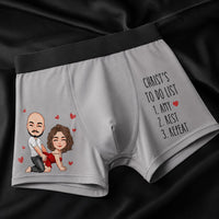 To Do List Naughty Couple Anniversary Gift - Personalized Men's Boxer Brief