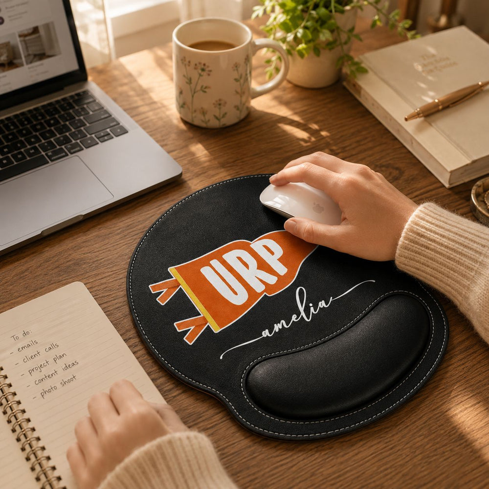 Custom School Pennant Flag - Personalized Mouse Pad | Unique Graduation Desk Gift