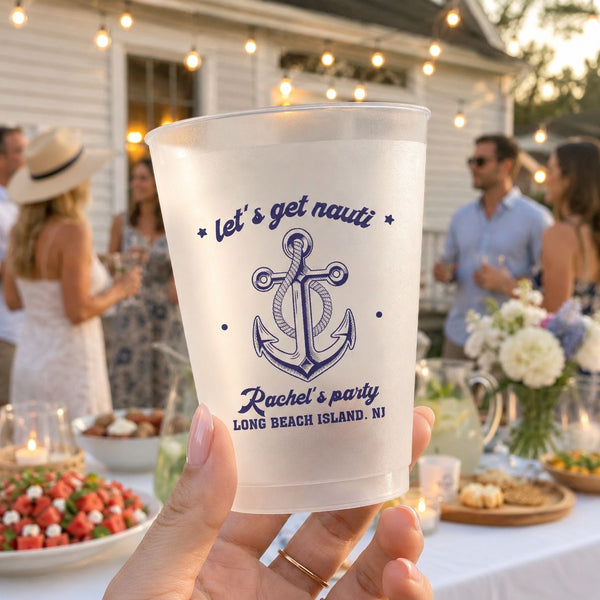 Let's Get Nauti, Party Cup - Personalized Cups | Fun Coastal Party Favor For Bachelorette & Beach Trips