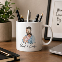 The Moment You Became My Dad Father's Day Gift For New Dad, Husband - Personalized Mug | Custom First Father’s Day Coffee Cup
