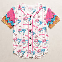 67 Sport Ice Cream Drip - Personalized Kids Baseball Jersey