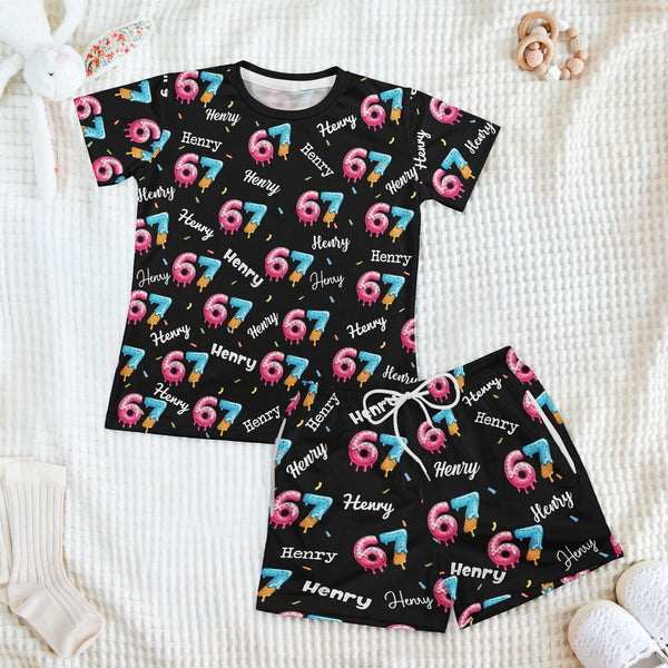 67 Ice Cream Pattern - Personalized Kids Clothing Set