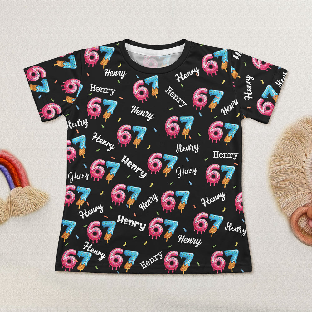 67 Ice Cream Pattern - Personalized Kids Clothing Set