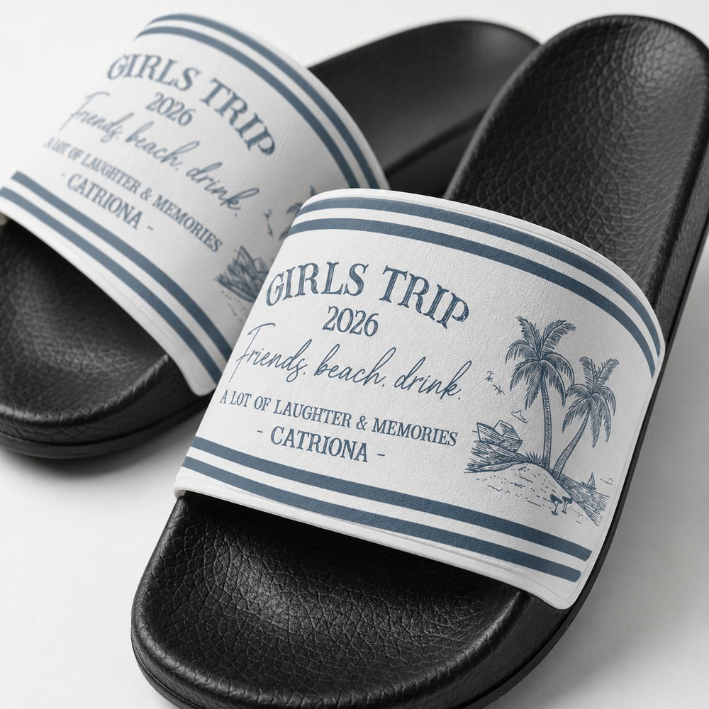 Girls Trip Summer - Personalized Sandals | Fun Beach Vacation Gift