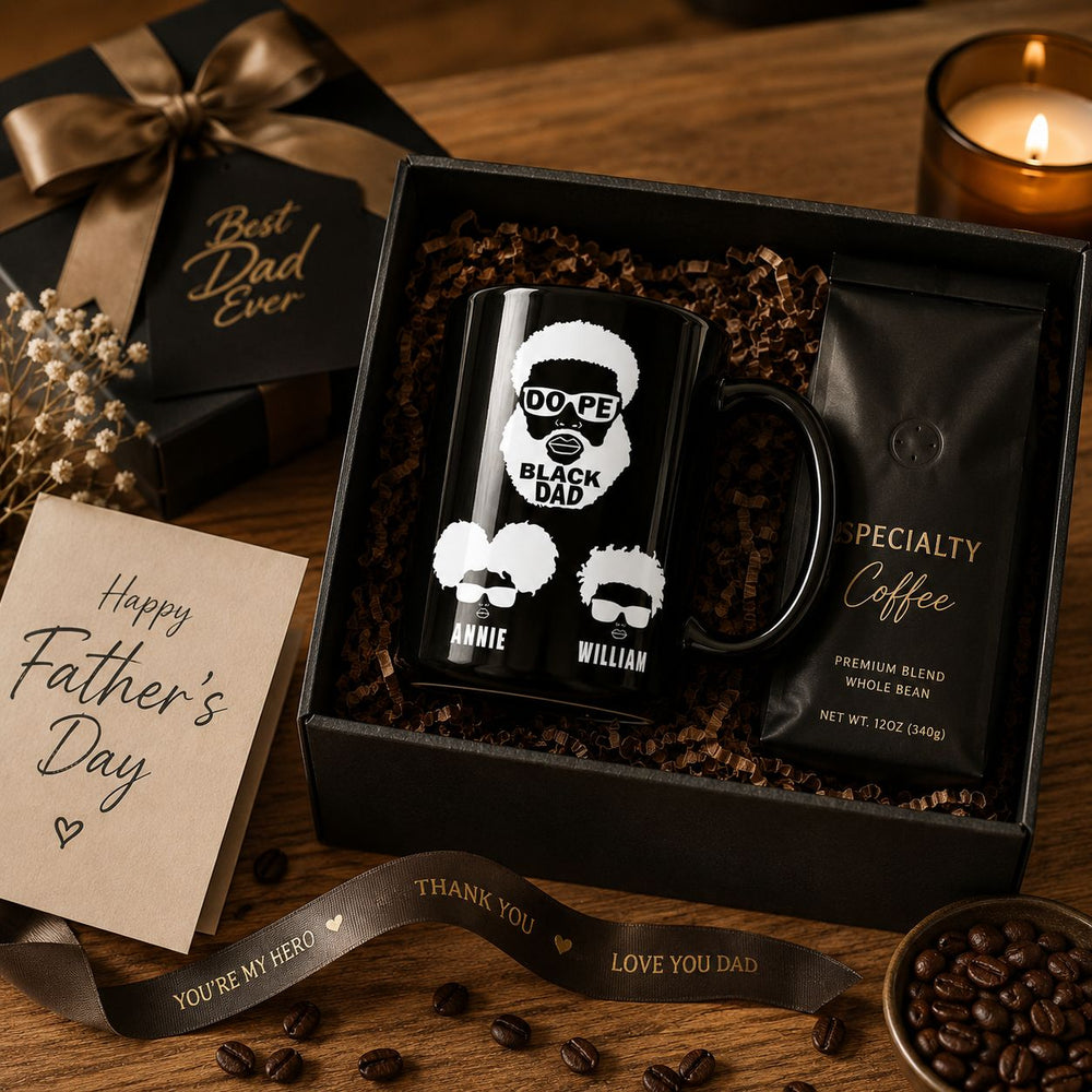 Dope Black Dad Dope Black Father - Personalized Mug