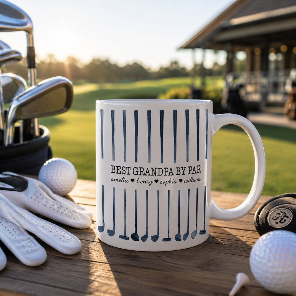 Best Dad By Par Custom Name Golf Dad Father's Day Gift For Dad, Husband - Personalized Mug | Perfect Golfer Gift For Him